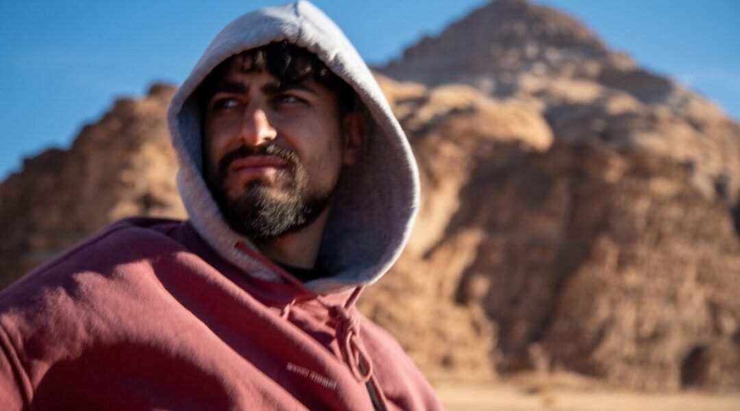 Candid of DP, Randy Sleem, taking in the views of Wadi Rum, without his camera. 