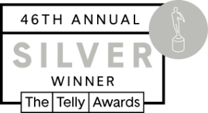 Telly 46th badge evergreen silver