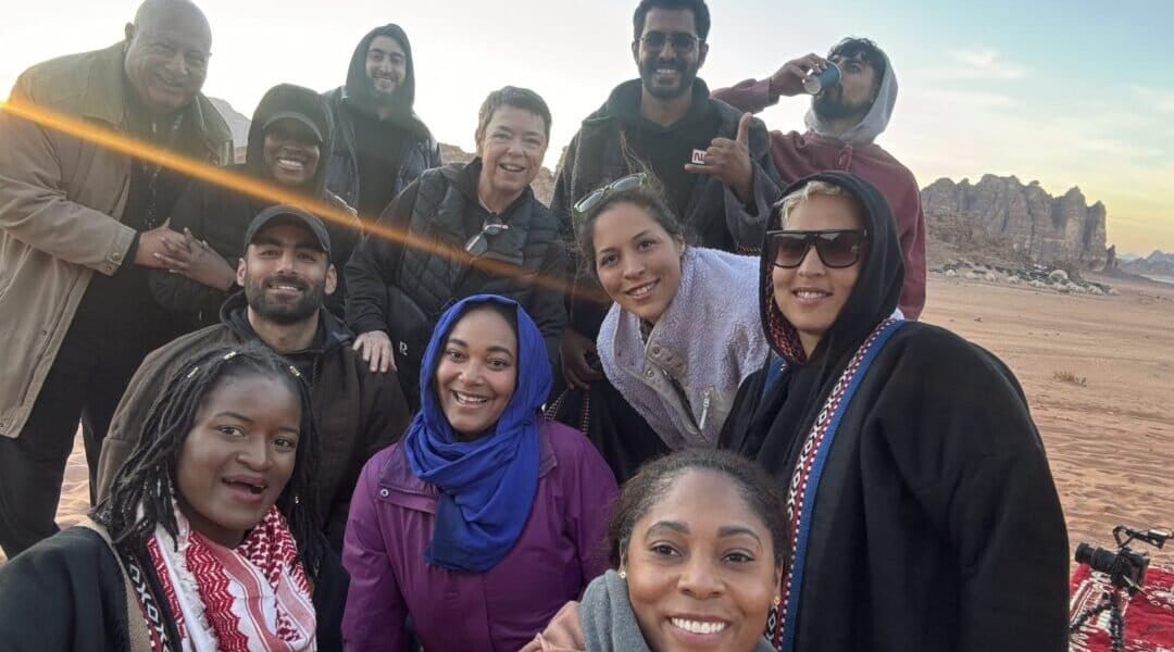 Group photo! A celebration of those who are aligned to share the stories of traditions, legacies, and history, connecting us across continents.